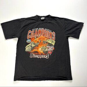 Vintage Tampa Bay Buccaneers 2003 Super Bowl Champs Shirt Black Sz XL NFL Lee